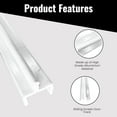 thumbnail image 3 of KC Hardware Aluminium Sliding Screen Door Bottom Track, Patio Door Track Replacement, Sliding Door Track Repair- 72 Inches (White), 3 of 8