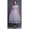 thumbnail image 2 of Bimba Kurti Longue Indienne à Blocs Violet Pâle pour Femmes Tenue de Fête Imprimée Sans Manches Robe Anarkali Kurti XXX-Large, 2 of 6