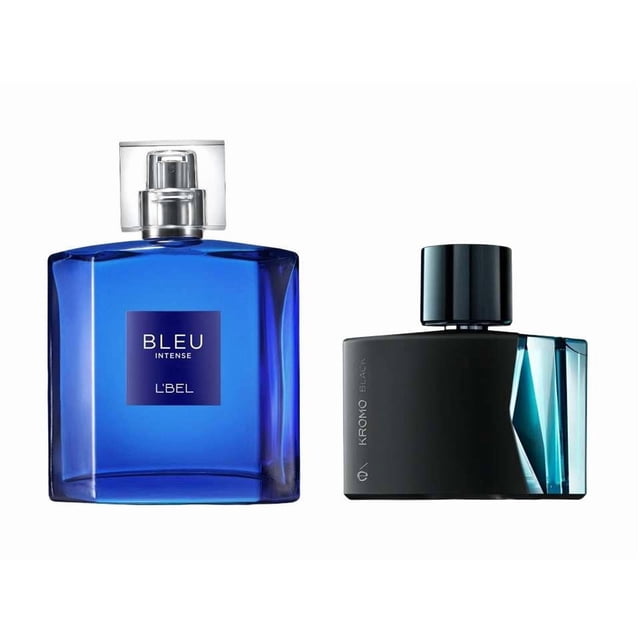 Set Perfumes Bleu Intense L'bel + Kromo Black Esika