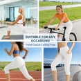 thumbnail image 4 of Capri Leggings for Women High Waisted Yoga Capris Pants with Pockets Tummy Control Athletic Workout Trousers, 4 of 6