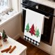 thumbnail image 4 of Paños de cocina navideños | Paños para secar platos con motivos navideños de árboles | Paños de cocina de poliéster supersuaves para cocinar, hornear y decorar la mesa, 4 of 5