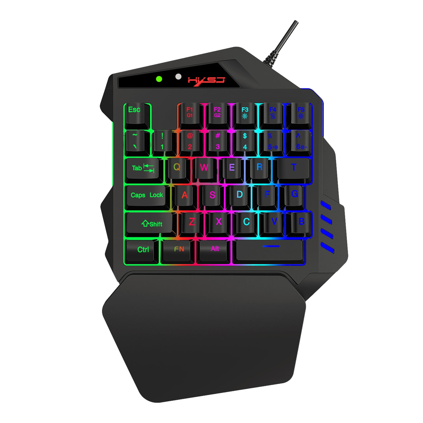 Teclado de una mano, teclados RGB para juegos, teclado portátil para ...