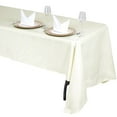 thumbnail image 3 of Balsa Circle 1 60" x 126" Premium Polyester Rectangular Tablecloth Table Linens Ivory, 3 of 5