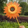 thumbnail image 2 of JINGT Sunflower Lawn Pinwheel Wind Spinner Small Garden Windmill Decor Orange, 2 of 5