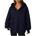thumbnail image 2 of Karight Womens V Neck Hoodies Oversized Sweatshirts Long Sleeve Pullover Casual Fall Clothes 2025 Trendy, 2 of 8