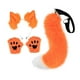thumbnail image 3 of Conjunto de orejas y cola de , orejas de lobo de peluche, pinza para el pelo con guantes, disfraz de peluche para Naranja, 3 of 9