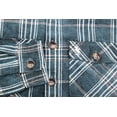 thumbnail image 3 of Men’s Flannel Button Up Plaid Cotton Blend Long Sleeve Casual Shirt (Ocean Depths, S), 3 of 3