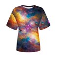 thumbnail image 5 of 2025 Summer Tops for Womens Trendy Going Out Basic Tees Plus Size Crewneck Tshirts Dressy Casual Short Sleeve T Shirts Tie Dye Tunic Top Loose Comfy Blouses, 5 of 6