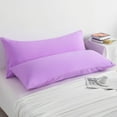 thumbnail image 5 of 2 Pack Microfiber Body Pillowcases Set, Soft and Cozy Long Pillows Covers, (Body pillow not included), 20" x 54", Light Purple, 5 of 5