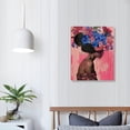 thumbnail image 4 of ARISTURING  African American Wall Art - Fashion Abstract Black Skin Girls Colorful Head, Black Girl Art Canvas Poster Pictures Prints for Bedroom Living Room African Wall  12x16 in, 4 of 5
