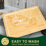 GL-Bamboo Extra Large Bamboo Cutting Board, 15.7 x 10.6 x 0.9 in, Juice Groove