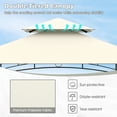 thumbnail image 3 of Demifill Outdoor Double-Tiered Grill Shelter Canopy with 2 Shelves and 7 Hooks, Grill Shelter for Outdoor, Beige, 3 of 10