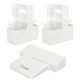 thumbnail image 1 of Portavasos Uxcell con asa, 15 Pcs de cartón Kraft, soporte para 2 tazas para bebidas calientes o frías, blanco, 1 of 6