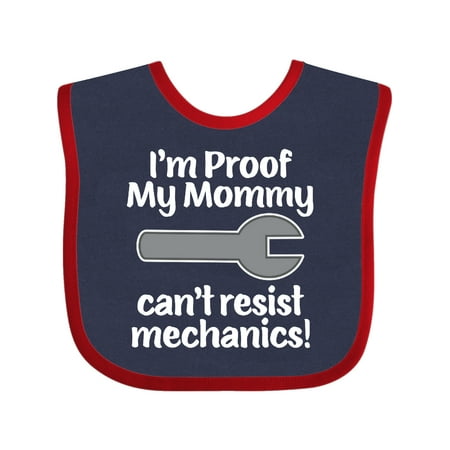 

Inktastic Mechanic Daddy Proof Mommy Cant Resist Gift Baby Boy or Baby Girl Bib
