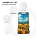 thumbnail image 3 of Xecao Field Bicycle Young Sunflower print basketball shirt for both men and women, a unisex basketball jersey perfect for theme parties-Small, 3 of 6