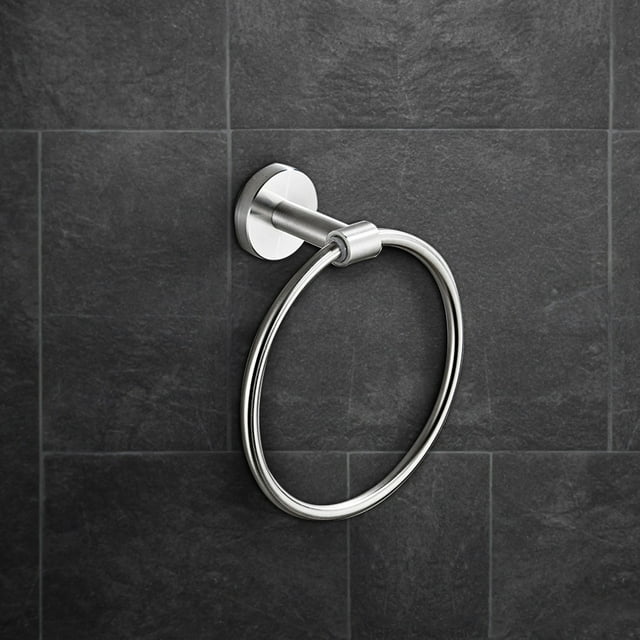 Élégant Anneau Porte-Serviette en Acier Inoxydable 304 pour Rangement Efficace dans la Salle de Bain et Style Moderne