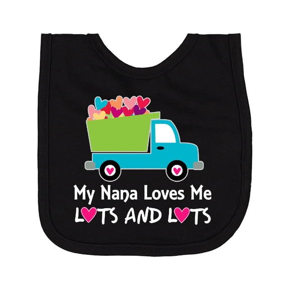 Inktastic Nana Loves Me Grandson Boys Newborn Bib