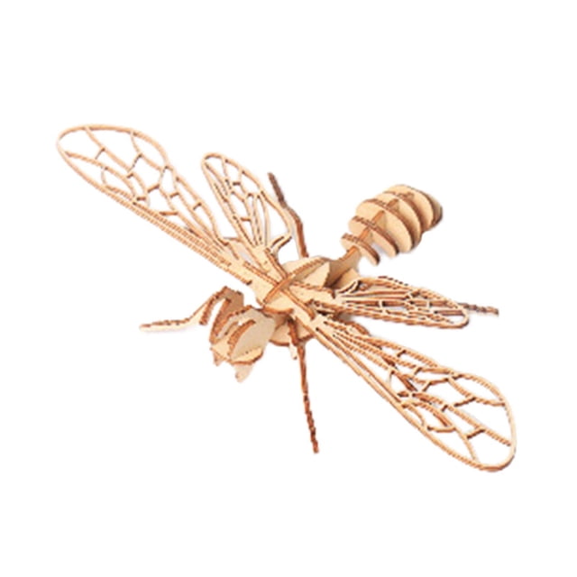 Rompecabezas 3D Artesanías de Regalos para hechos por adultos para Modelos de interior Estilo C CUTICAT Artesanía en madera de insectos