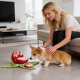 thumbnail image 5 of 1Pc 10In Interactive Pet Snuffle & Treat Dispensing Toy With Crinkle Paper, Durable Plush Fruit-Shaped Enrichment Toy For Hiding Snacks, Reducing Boredom And Encouraging Natural, 5 of 6