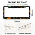 thumbnail image 2 of Aluminum License Plate Frame 2 Pack Car Exterior Accessory Car Tag Holder for Front Rear Plates Cars Decor Purple and Orange Halloween Icons, 2 of 6