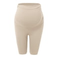 thumbnail image 4 of Riforla Workout Leggings for Women Everyday Use High Waisted Maternity Pants Solid Color Spring Summer Casual Outfits Capri Length Womens Pants Beige M, 4 of 6