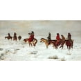 thumbnail image 2 of Russell, Charles M. 24x14 Black Modern Framed Museum Art Print Titled - Lost In A Snowstorm - We Are Friends, 2 of 4
