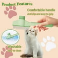 thumbnail image 3 of Cat Comb Dog Comb Pet Hair Removal Tool Flea Comb for Cats and Dog Lice Comb Cat Brush with Release Button Self-Cleaning with Long & Short Stainless Steel Metal Teeth for Shedding, 3 of 9