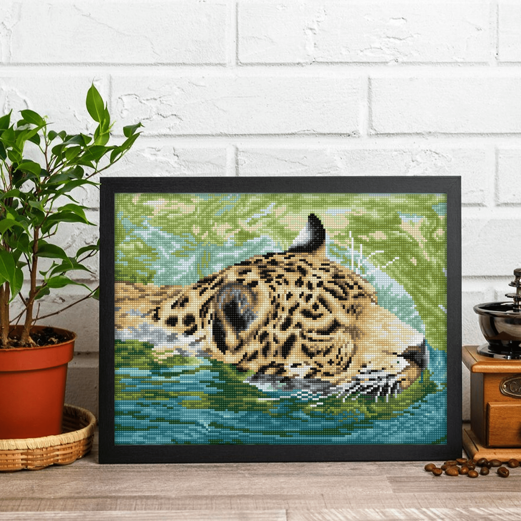 Diamond Dotz Jungle Prince Animal  Diamond Painting Kits for Adults - Diamond Art Kits a Relaxing Creative Craft Kit with Dotz Gems 12.2"x16.1"
