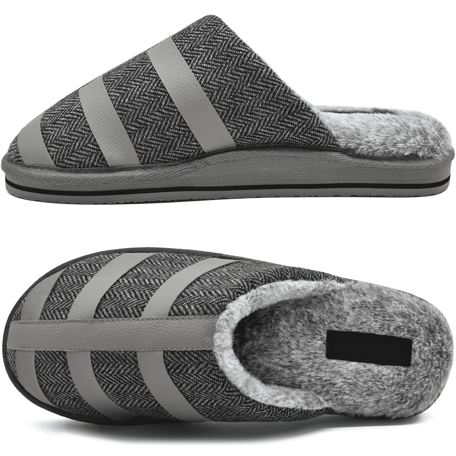 Mens Slippers House Shoes Bedroom 