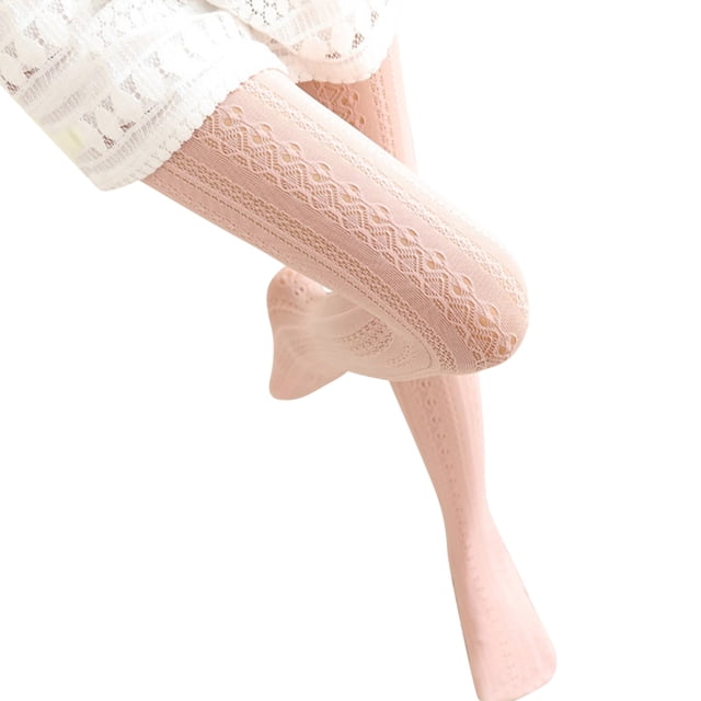Suxmy Bas pour Femmes, Bas Cuisse Femmes Aguichant Rétro Ajustés Transparents en Dentelle Sculptée, Collants, Chaussettes Ajourées, Collants, Bas Transparents Noirs, Bas Roses