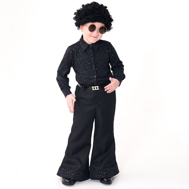 Ropa para el día del niño, discoteca retro, lentejuelas, cantante, modelo, espectáculo, ropa de discoteca