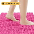 thumbnail image 4 of HAKUNA Upgrade Extra Large Shiny Pink Bathroom Rug Set 3 Pieces Ultra Soft, Thick Absorbent Bath Mats, Non Slip Chenille Toilet Mat for Bathroom, Bedroom, Kitchen, 4 of 8