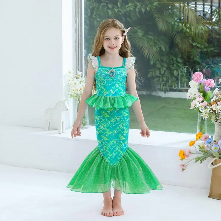 blue sequin mermaid dress Long Blue Sequin Mermaid Prom Dress with Sheer Corset Blue / 6