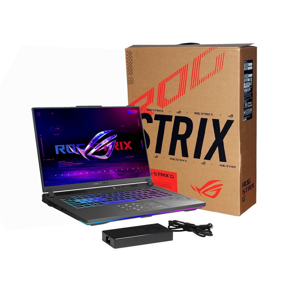 ASUS ROG Strix G16 G614JIR-MS96 16" Gaming Laptop Eclipse Gray Intel Core i9 14th Gen 14900HX 1.6GHz Processor NVIDIA GeForce RTX 4070 8GB GDDR6 32GB DDR5-5600 RAM 1TB Solid State Drive Wi-Fi 6E BT