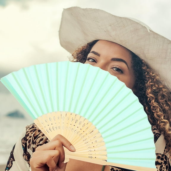 SEWCHICS Hand Held Fans Foldable Folding Fan Red 6Pcs