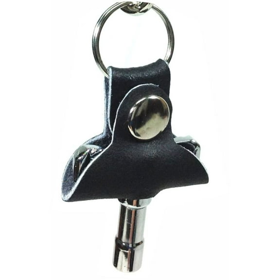 Leather Key Chain with Heavy Duty Drum Key