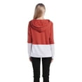 thumbnail image 5 of Xmarks Long Sleeve Pullover Hoodies Sweatshirt for Women Color Block Hoody Shirt, 5 of 5