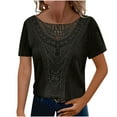thumbnail image 1 of Posijego Tunique en Tricot pour Femmes, Ample, Col Rond, Manches Courtes, Chandail Léger, 1 of 7