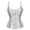 Halloween corset - White, variant on Gyujnb Women's Satin Lace Panel Double Strap Zip Front Boned Corset Waist Cincher Gothic Witch Halloween Elegant Comfort Shapewear Bustier Top,XXL
