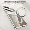 thumbnail image 5 of ELEHOLD For Motorola Razr 2025/2024 with Front Screen Protector,360° Rotating Ring Kickstand Magnetic Mag-Safe Compatible Clear Cover with Hinge Protector Anti-Yellow PC Back,Green, 5 of 8
