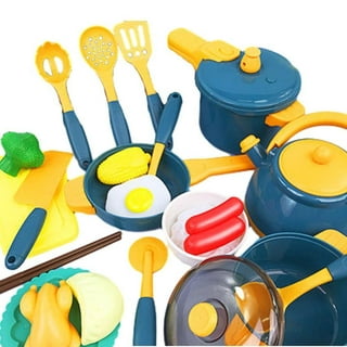 TekkPerry Kids Kitchen Pretend Play Toys, Cooking Toys Play Pots and Pans  Set for Kids, 21pcs Small Stainless Steel Kitchen Cookware Kits Toys