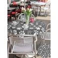 thumbnail image 5 of Outdoor Tablecloth with Umbrella Hole for Patio/Picnic/Party/Camping, Dark Grey Dog Paw Waterproof Table Cloth Round Cover Washable, Modern Geometric Abstract Aesthetics (Dia 54"), 5 of 9