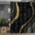 thumbnail image 4 of 4PCS Purple Gold Marble Shower Curtain Sets with Rugs, Abstract Bathroom Sets with Shower Curtain and Rugs, Modern Bathroom Curtains Shower Set with Accessories for Bathroom Decor, 4 of 6