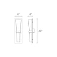 thumbnail image 5 of WAC Lighting Prohibition 20" 1-Light LED 3000K Aluminum Wall Sconce in Nickel, 5 of 5