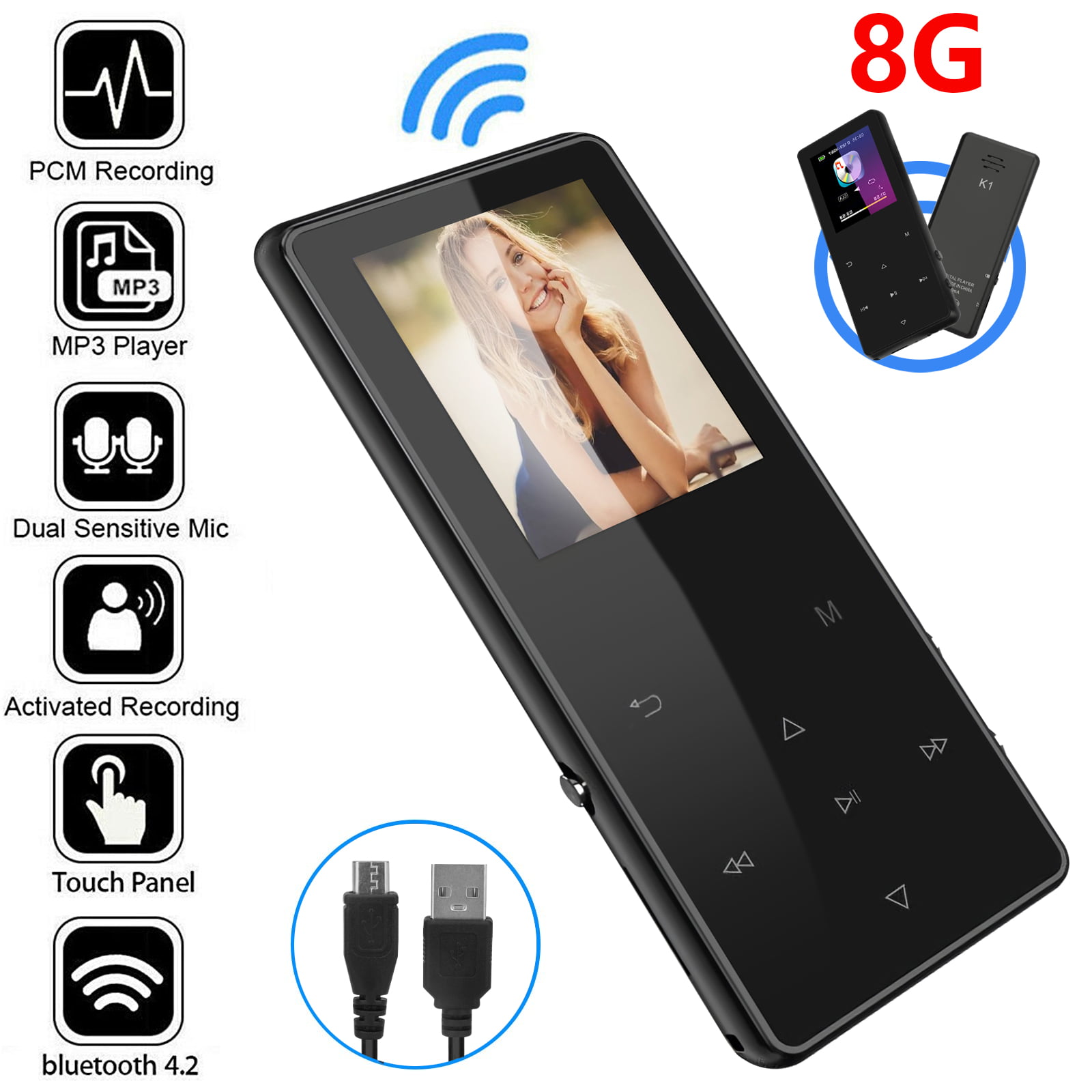 LLLMansso 16GB Bluetooth MP3 Player