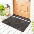 thumbnail image 6 of Ottomanson Easy Clean, Waterproof, Low Profile, Non-Slip Leaves Indoor/Outdoor Rubber Doormat, 18" x 28", Copper, 6 of 8