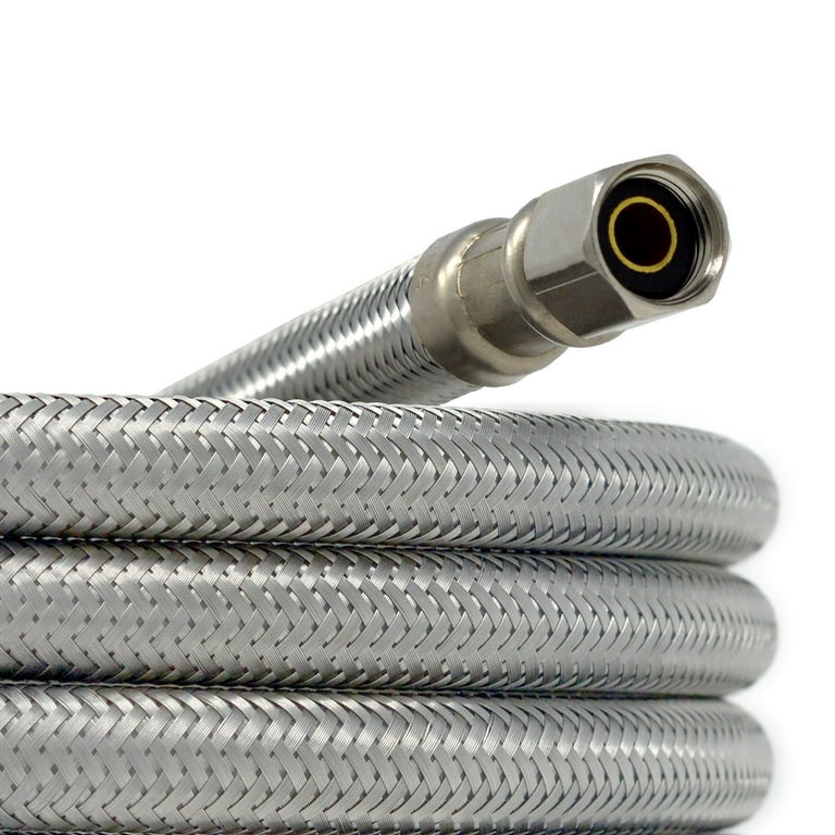 Fridge Water Line Kit - 20FT Premium Stainless Steel Braided