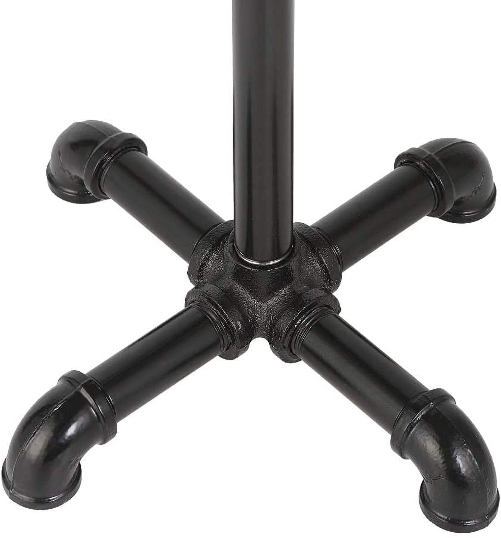 Toilet Paper Holder Stand, Industrial Free Standing Bathroom Tissue Roll Dispenser, Black