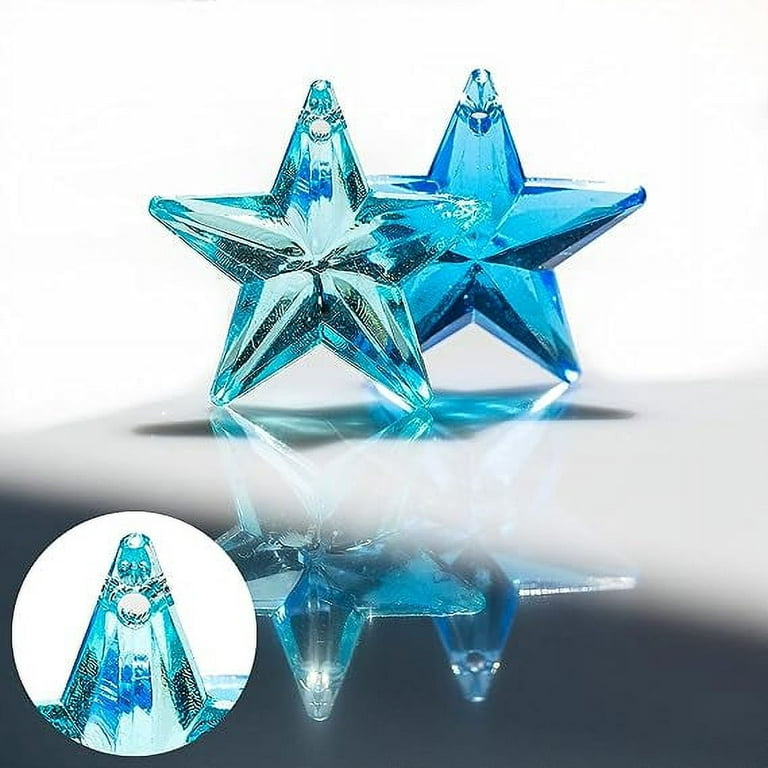 Entervending Acrylic Gems - Plastic Stars Fake Gems - 155 Pcs Fake Jewels - Assorted Colors Plastic Gemstones for Kids - Big Plastic Gem Vase Fillers