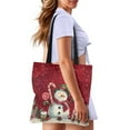 thumbnail image 2 of Renewold Snowman Candy Cane Shopping Bag Lightweight Reusable Christmas Canvas Tote Bag Reusable Cloth Handbag for Women Girls for Shopping Gym Beach Travel School, 2 of 6